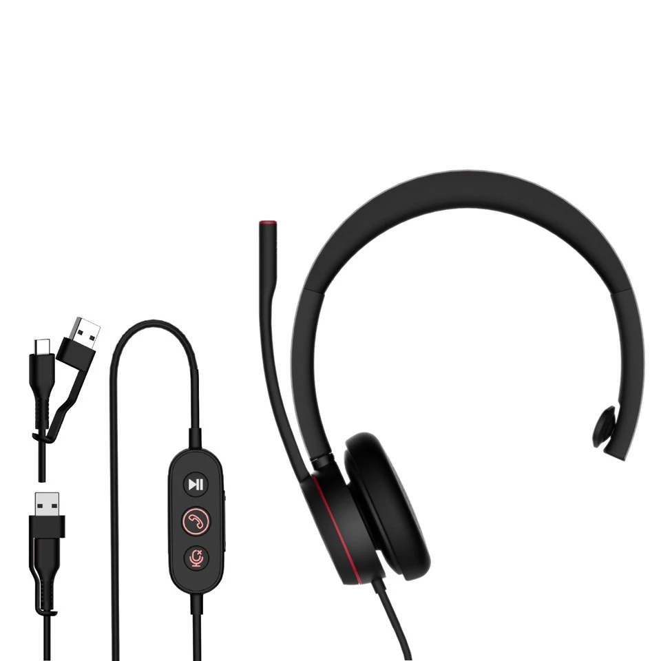 Single-ear Noise-canceling UC Headset